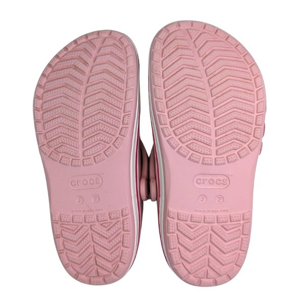 Crocs Kids' Classic Pink Clogs - Size J2 - EUC - Picture 8 of 10